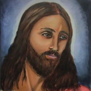 16x20 canvas portrait using acrylics, sealed